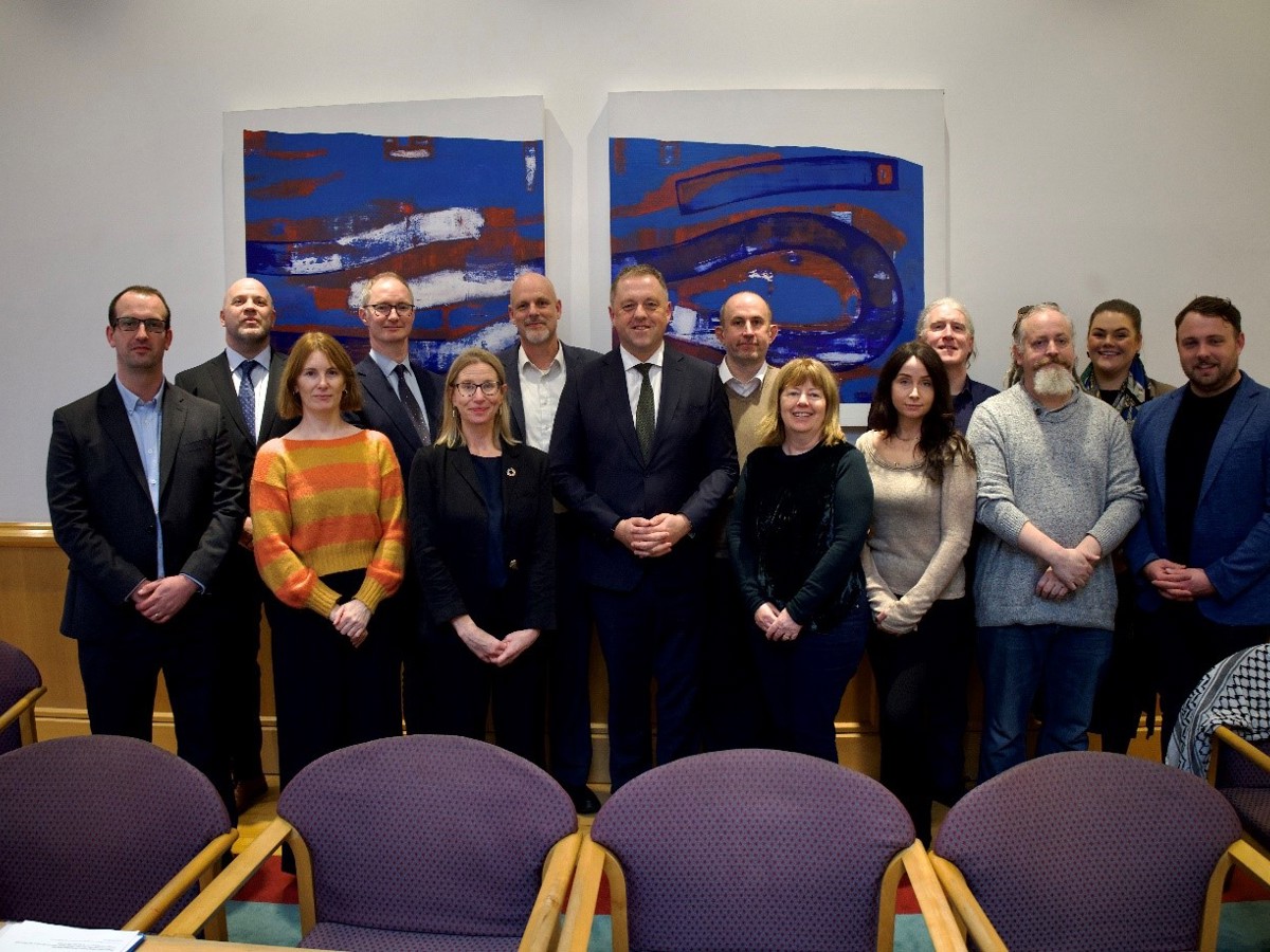 Minister Byrne and members of the Environmental Pillar.