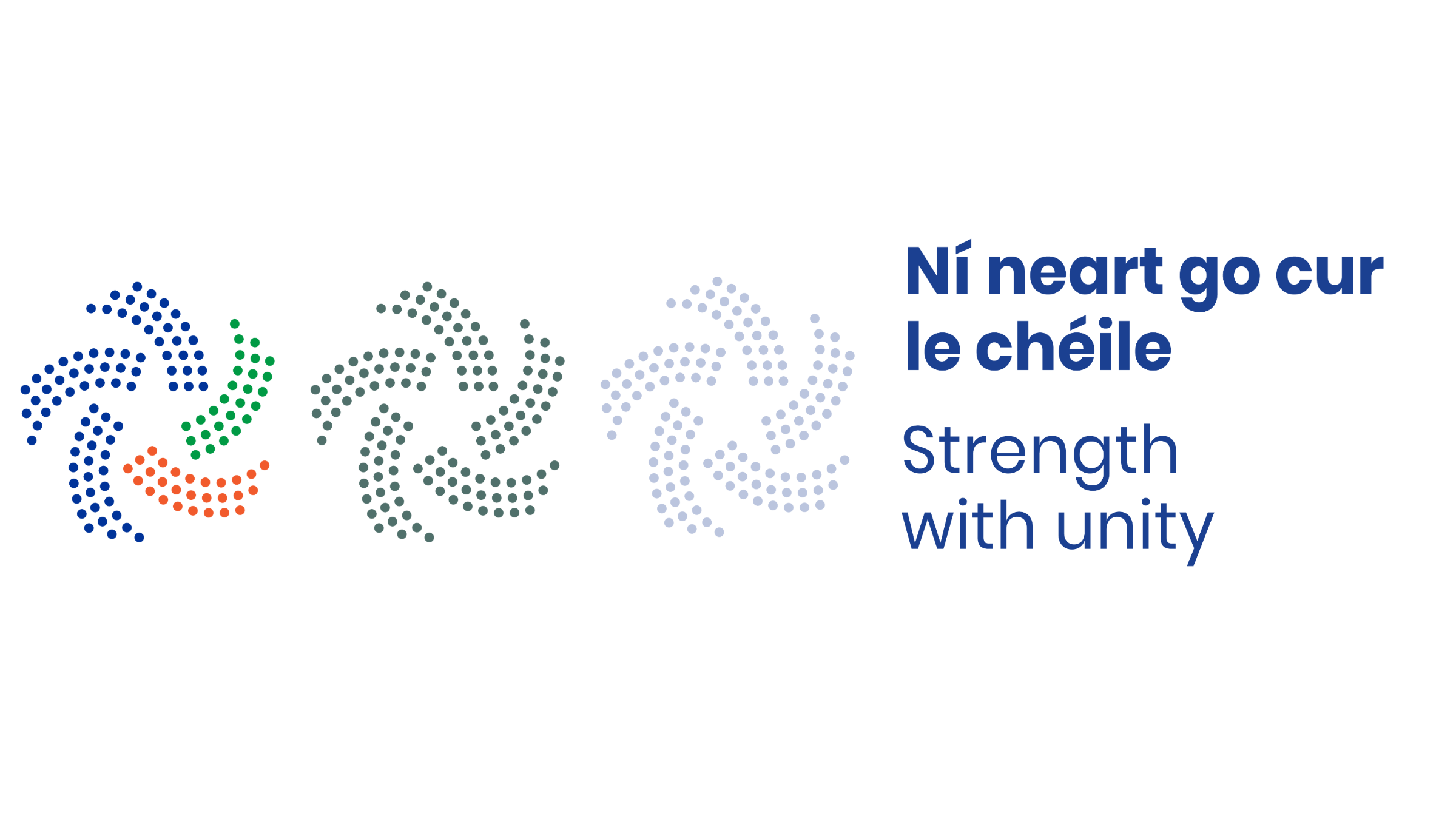 The Irish Presidency slogan: Ní neart go cur le chéile - Strength with unity