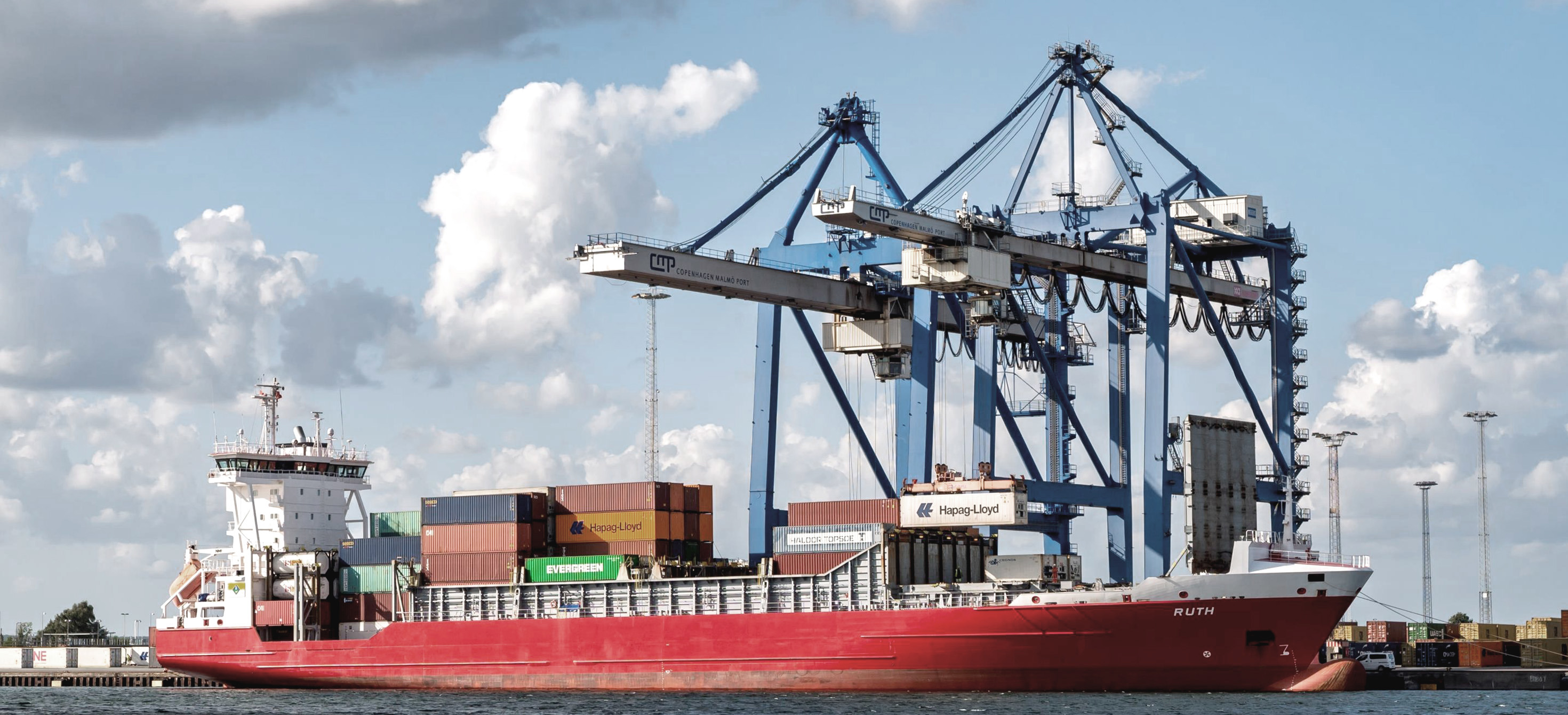 Tanker in loading port
