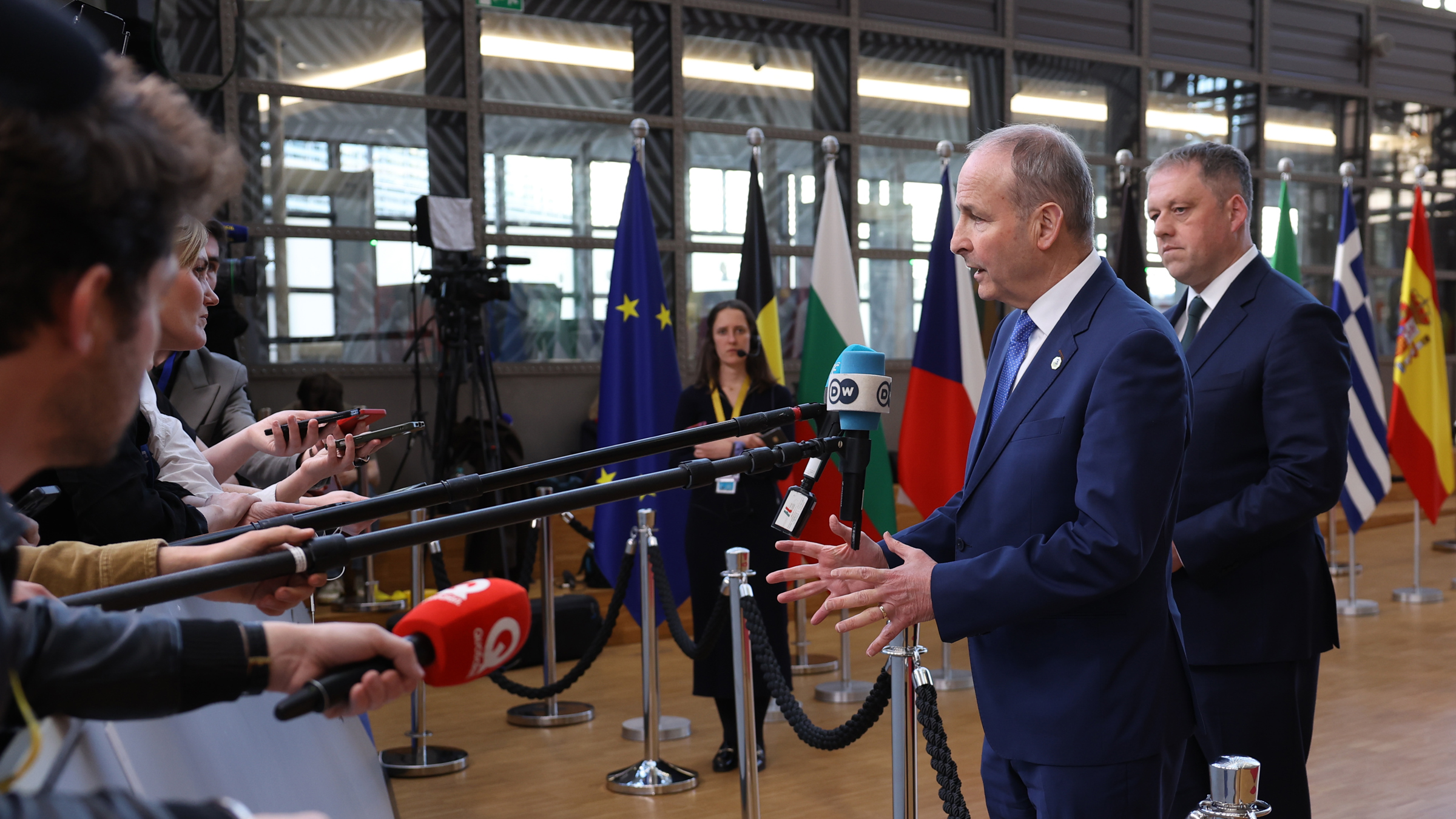 Man talking to the press
