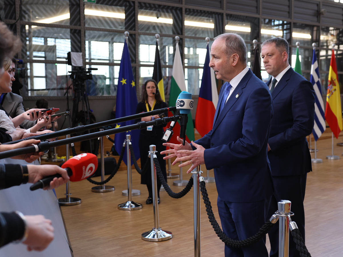 Man talking to the press