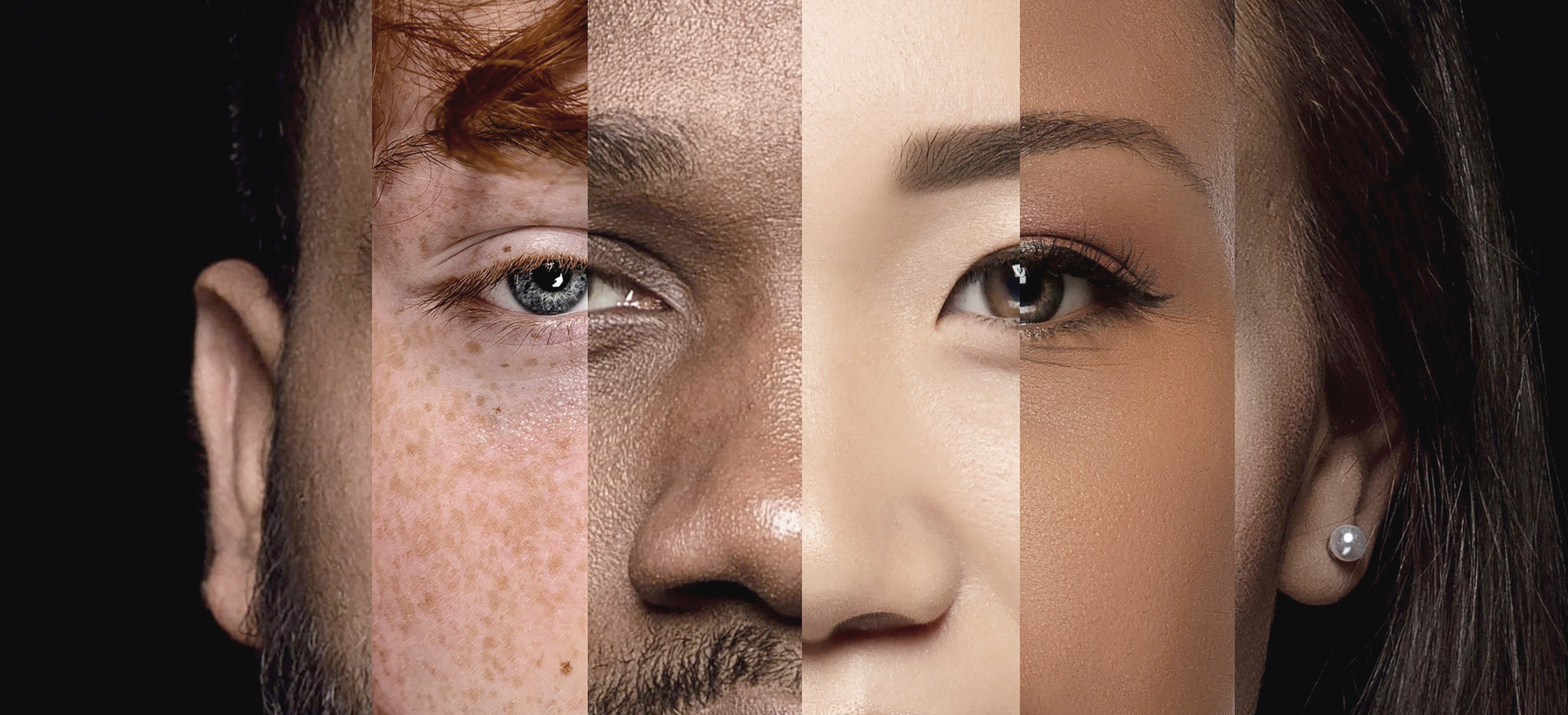 Multiple combined faces motif